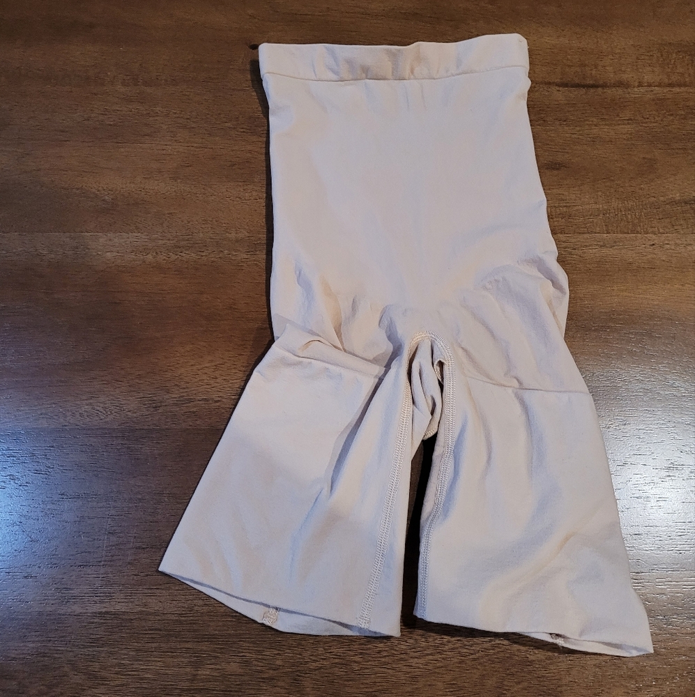 SPANX Light Nude High-Waist Thigh-Length Shaper Shorts